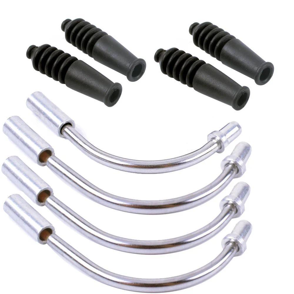 Aluminum Bicycle V Brake Noodles Bend Tube Cable Guide Rubber Head Hose Brake Bicycle Parts MTB Acce