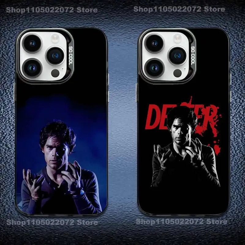 Casing Ponsel Film D-Dexter Morgan Untuk iPhone 16,15,14,13,12,11,Mini,Pro,E,MAX Hitam Candy Matte T