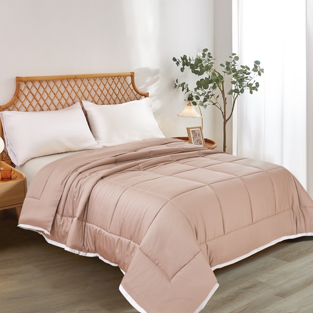 Informa Bed Cover Bambu Peach King Queen Single 260X230 240X210 160X210 Selimut Tebal Bedcover Selim
