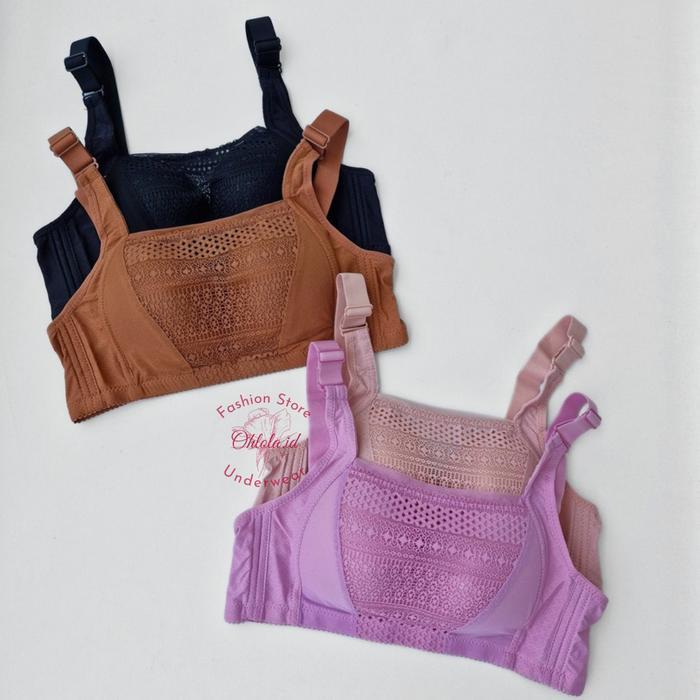 3 Pcs Bra Kemben Tiana Teli Twinerry Hanabra Toyazi 701 Kait 4 Cup Besar Bh Wanita Dewasa Telaris Ta