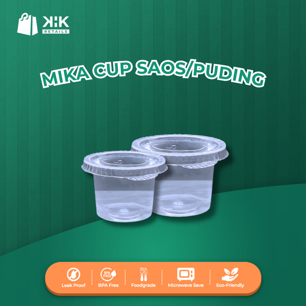 Mika Cup Puding / Jelly / Saos – Tutup Pisah