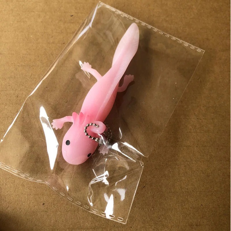 Axolotl Keyain Kawaii Newt Salamander Baby Fish Kneang Toy Decompression Squeezing Bag Mobile Phone 