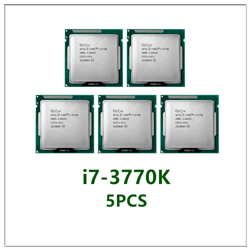 5PCS i7-3770K CPU i7 3770K 3.5 GHz Quad-Core CPU 8M 77W LGA 1155