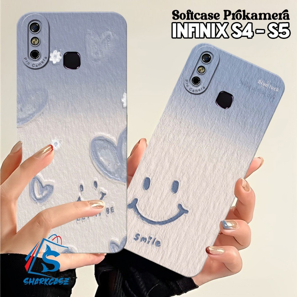 Case Infinix S4 / 3 PLUS / S5 / S5 LITE / Smart 4 / 5 / 6 / 7 / 8 / 9 Motif Blue Aesthetic Terbaru K