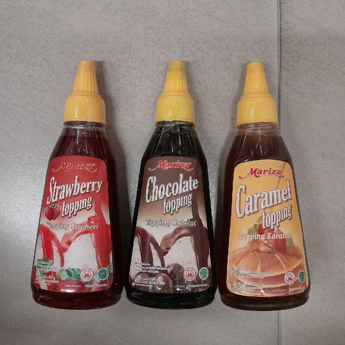 Mariza Topping Sauce Saus Rasa STRAWBERRY / CHOCOLATE / CARAMEL 350gr