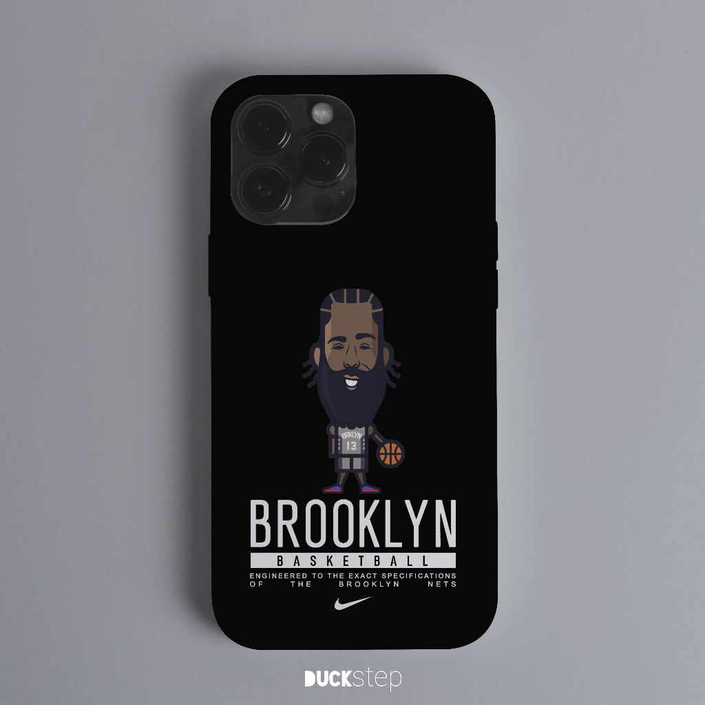 Duckstep Case NBA James Harden Brooklyn Nets Iphone Samsung Oppo Vivo Hardcase Softcase Glass Case P