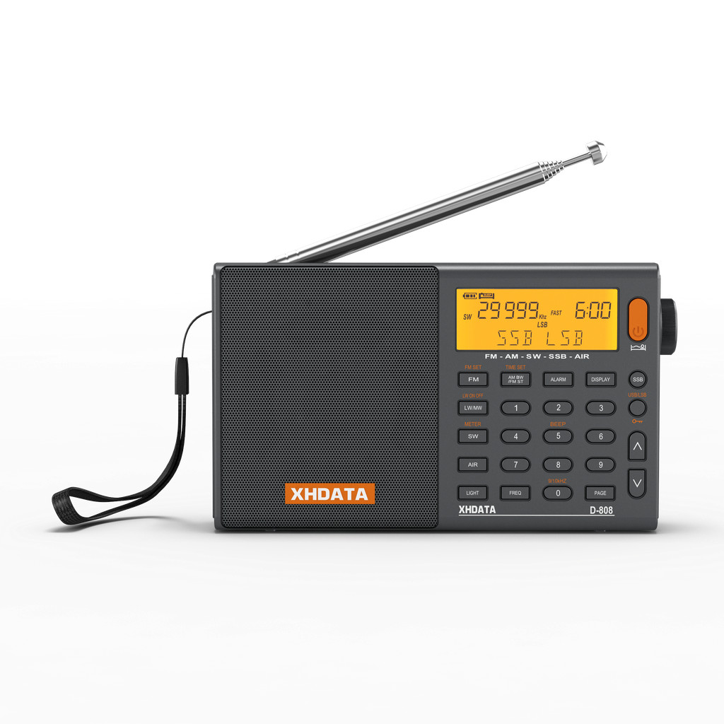 XHDATA D808 AM/FM/SW/MW SSB AIR RDS Full Band Portable Radio With Multifunction Deep Sound Stereo Re