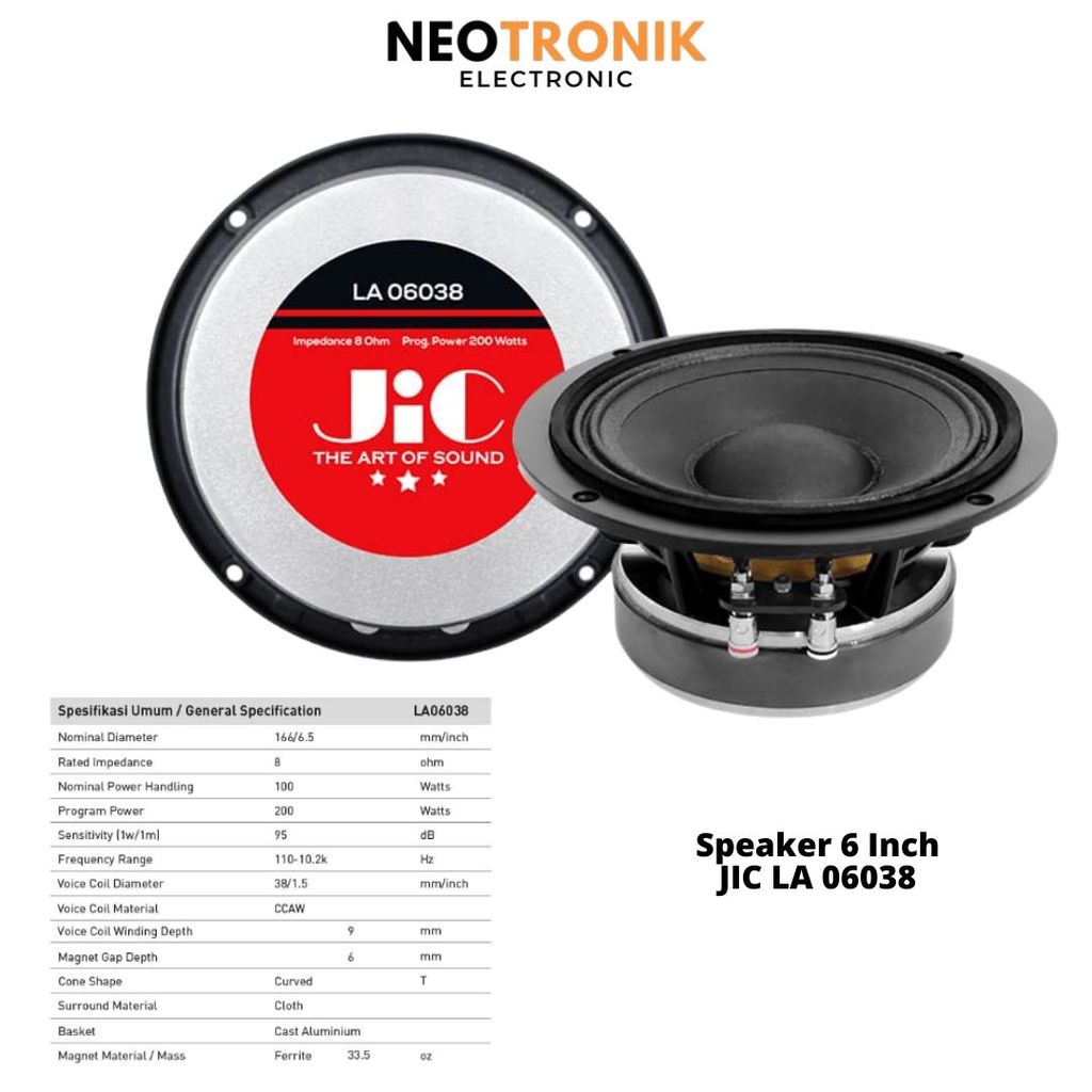 SPEAKER 6INCH JIC LA06038 PACKING BUBBLEWRAP