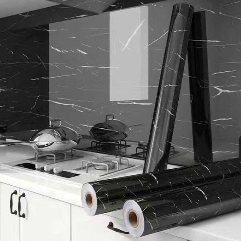 Wallpaper Sticker Dinding Per Roll Motif Marmer Panjang 3 Meter