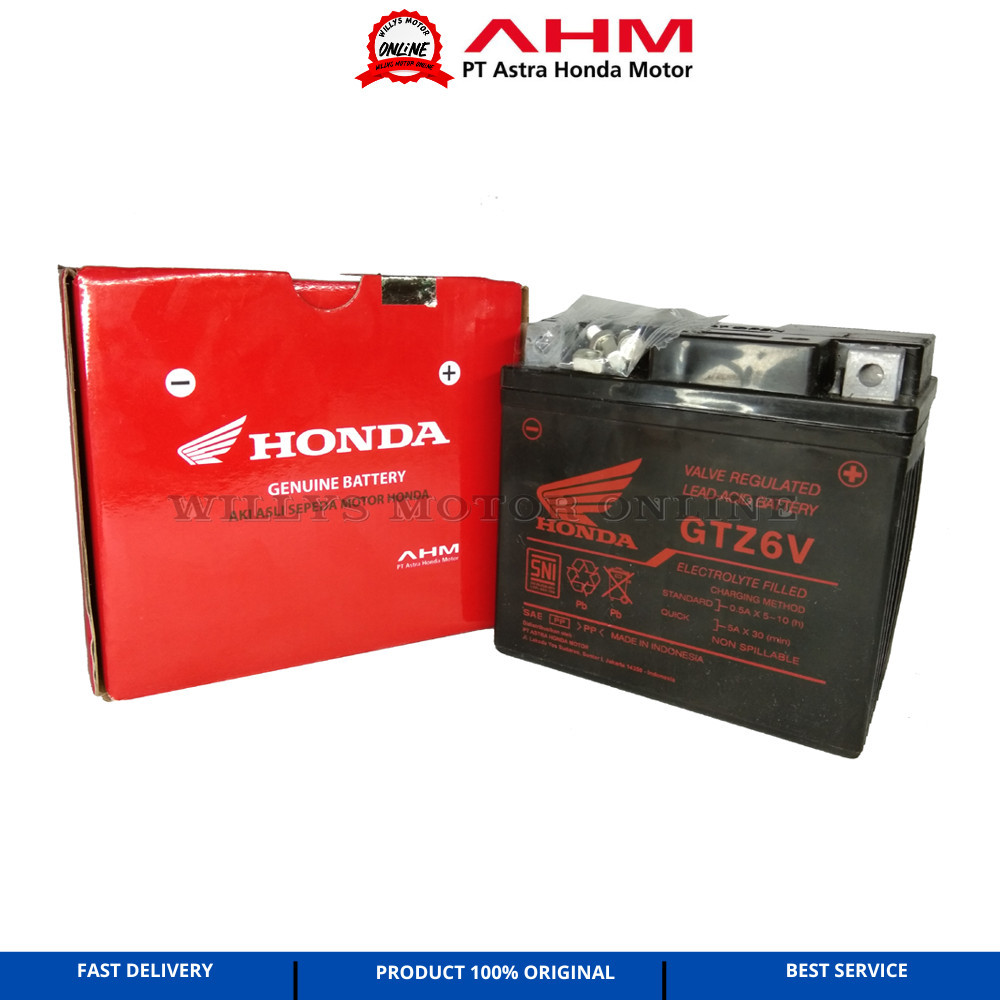 AKI GTZ6V ORIGINAL AHM 31500-KZR-602 AKi Motor Vario 125 150