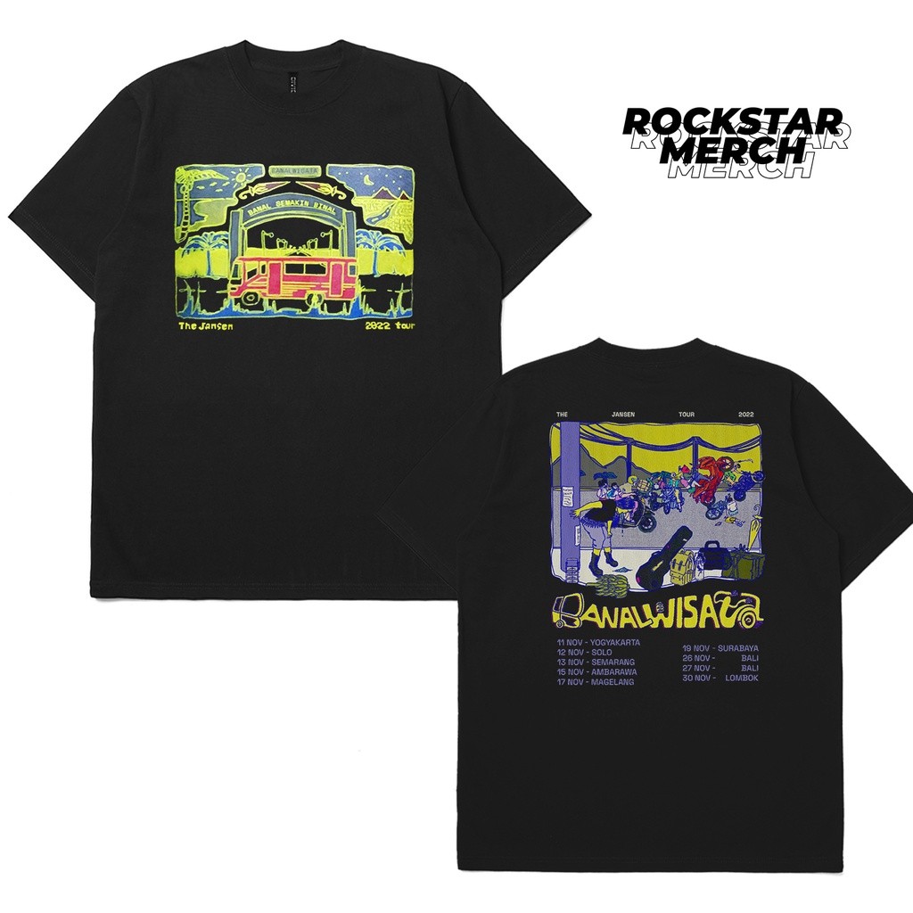 T-shirt Band The Jansen Banal Wisata Tour Black