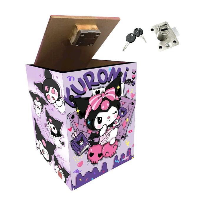 celengan kunci gembok viral karakter kuromi ukuran jumbo