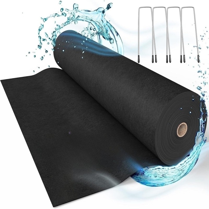 High quality garden weed barrier landscape fabric with 10 free landscape staples, durable and heavy-