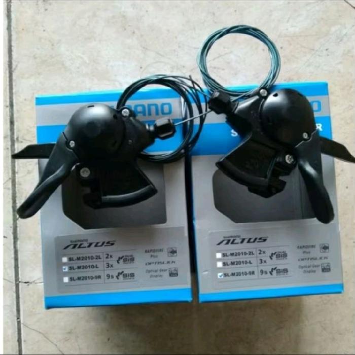 Ready shifter shimano original 3 x 9 speed 3speed 9speed altus SL M2010 kiri kanan left right sepeda