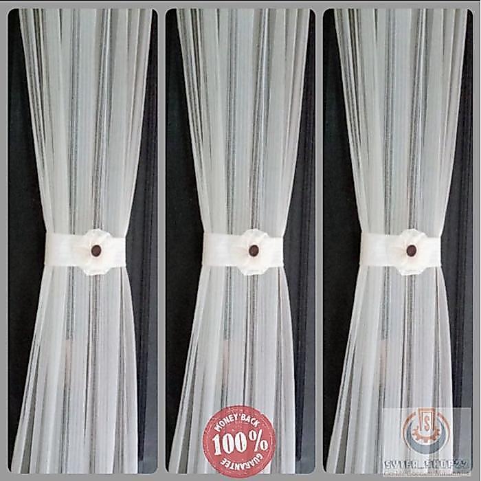 NEW Gorden Kupu Jendela Kaca Polos Jendela Minimalis Fitrase Tille Selambu Serat Tipis - Dekorasi