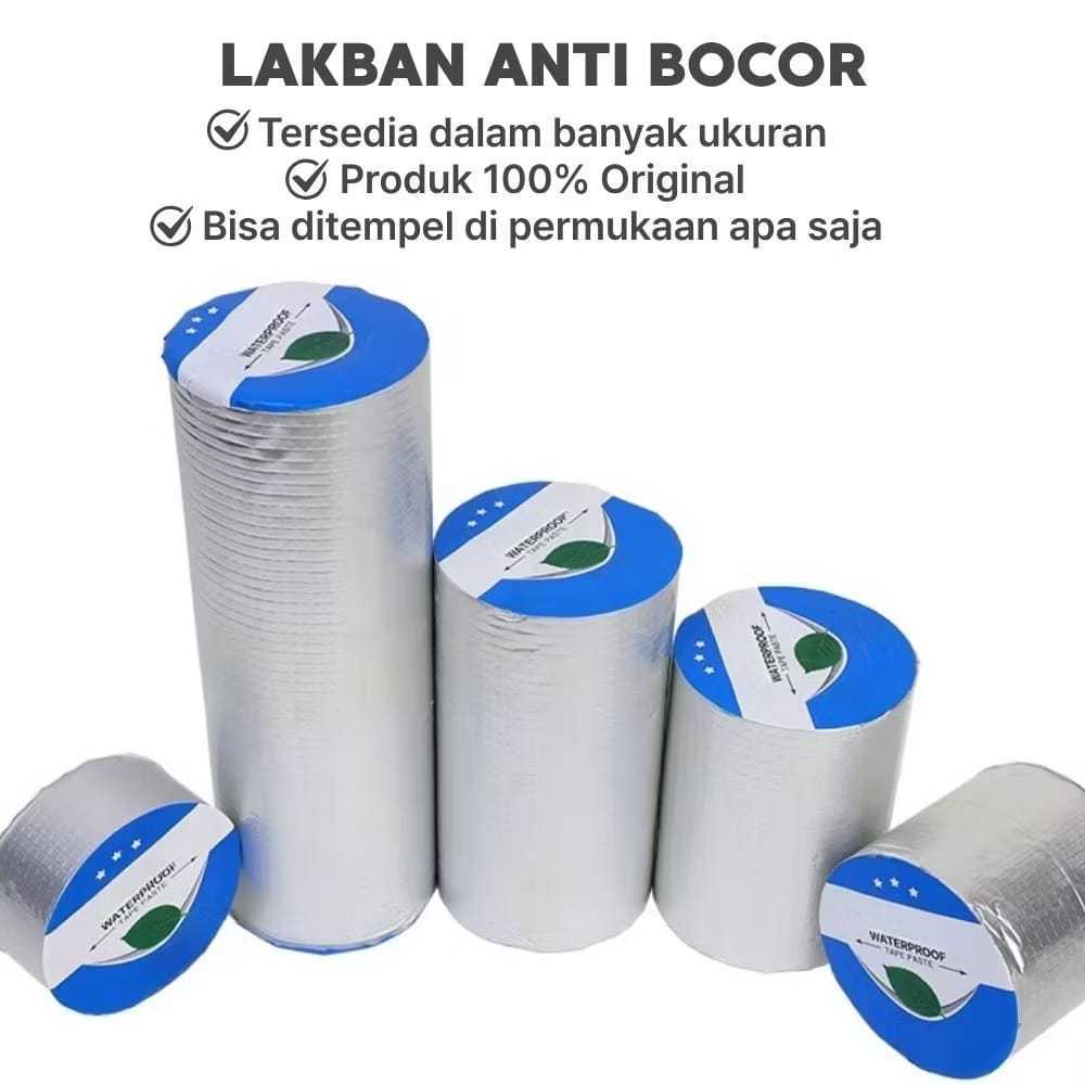 LAKBAN ANTI BOCOR ALUMINIUM ALUMUNIUM FOIL TAPE ANTI BOCOR BUTYL WATERPROOF TAHAN PANAS UKURAN BESAR