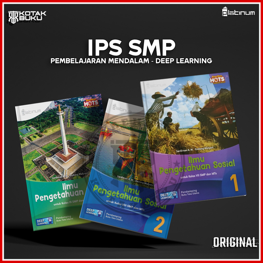 [ TS ] Buku IPS Kelas 7 8 9 SMP Deep Learning / IPS SMP / Platinum