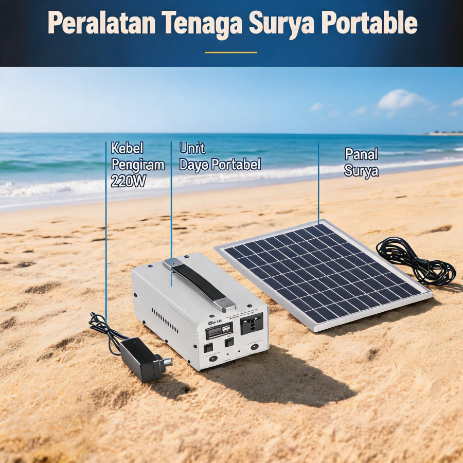 POWER STATION PORTABLE SOLAR GENERATOR POWER BANK AC DC