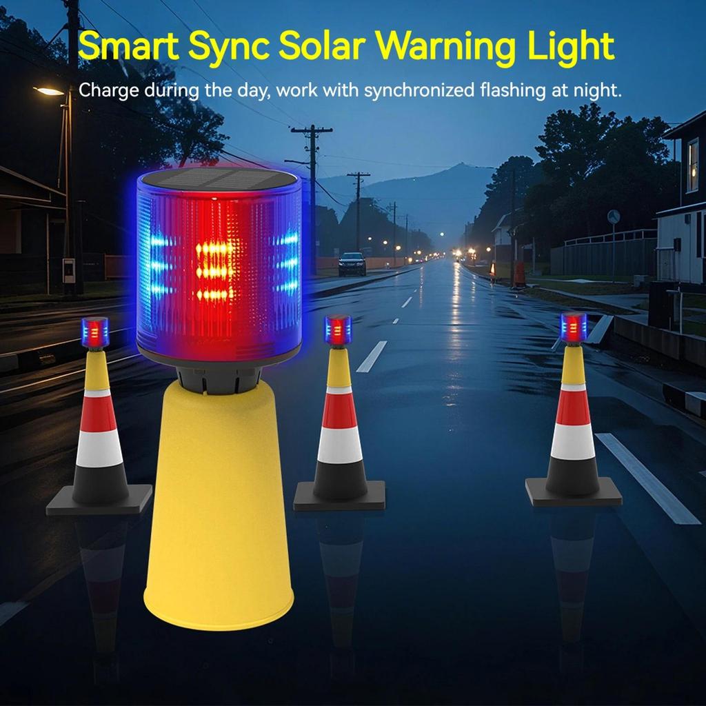 Solar Traffic Tower Crane ning Light LED Bulb Lamp Traffic Alarm Light for Construction Traffic Fact