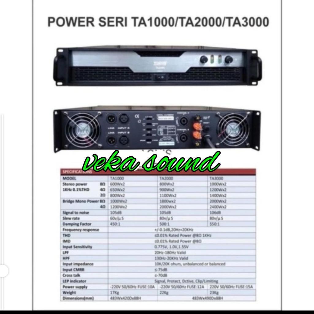 (KUALITAS TERBAIK) POWER WISDOM TA1000 / TA2000 / TA3000 / TA5000 - ORIGINAL AMPLIFIER - TA 1000 / T
