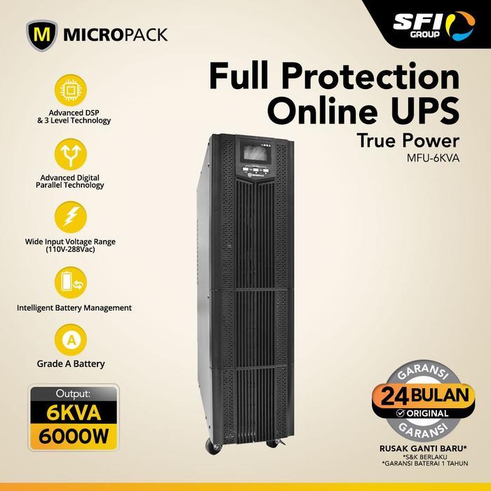 Micropack UPS Online Premium Stabilizer - Lightning Protection (Anti Petir) - 6KVA - MFU-6KVA