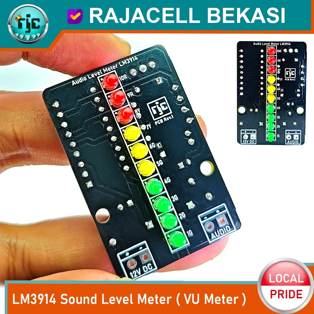 RJC Digital VU meter Mono 10 Led Audio Level Meter Display Sound Analizer