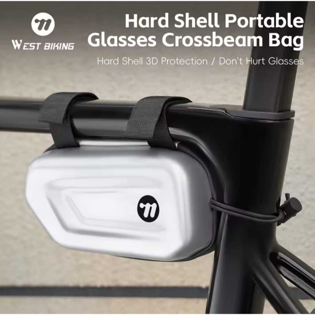 Foto West Biking Tas Frame Sepeda 3D Hard Shell Portable Bottom Tube Bag Lightweight Bicycle Bike Front Tube Bag Waterproof