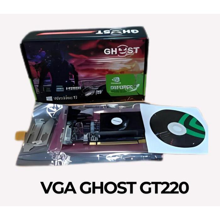 VGA GHOST GT 220 1GB DDR3 128 BIT Nvidia GeForce Graphic Card Untuk MOTHERBOARD H61, H81 , H110 , H3