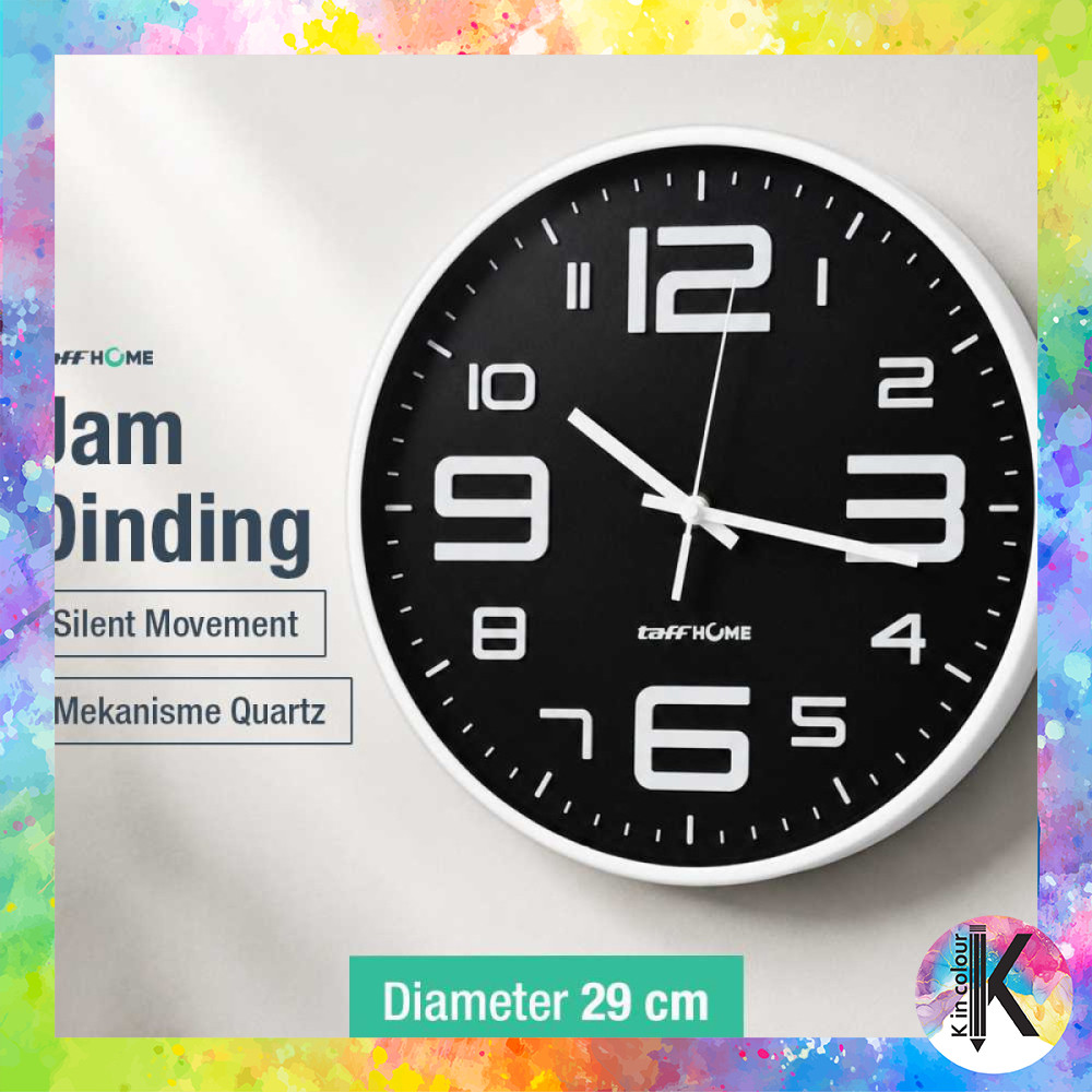 Jam Dinding Bulat Quartz Creative Design Modern -JD788