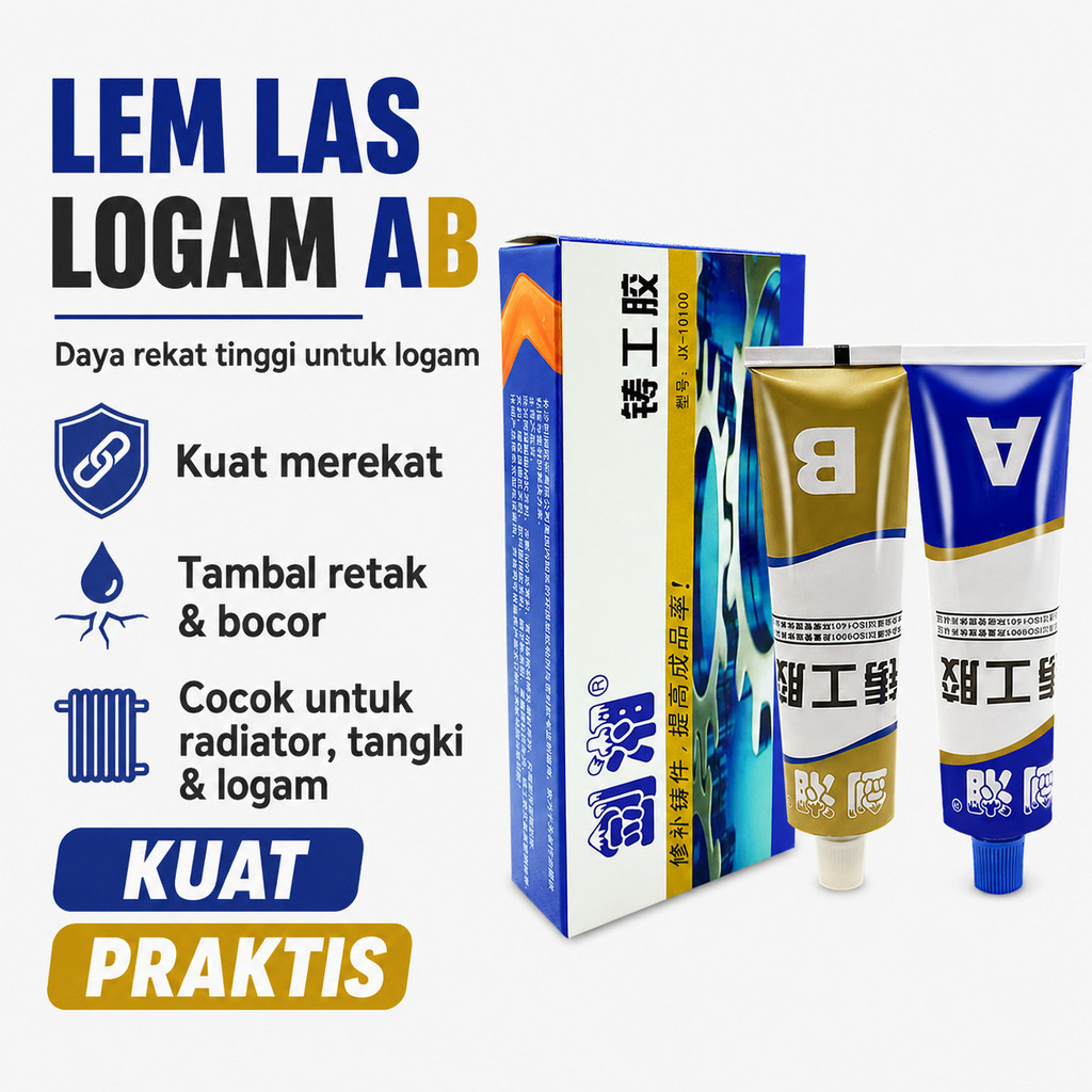 [Ready Stock/Keras Setelah Kering]/Lem Las Besi AB Serbaguna/Lem Epoxy Logam Berkekuatan Tinggi/Pere