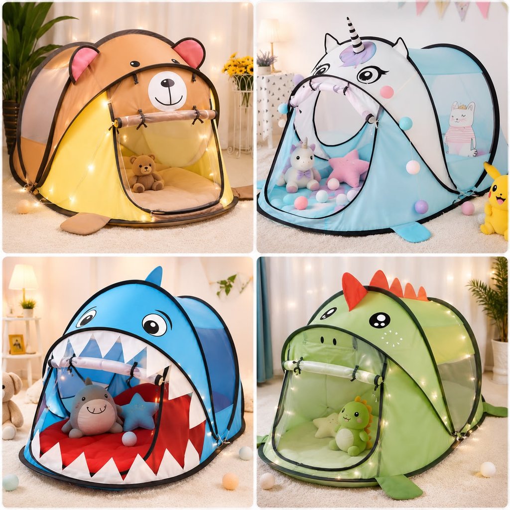Tenda Anak Karakter Hewan Besar Tenda Mainan Outdoor Anak Tenda Camping Anak