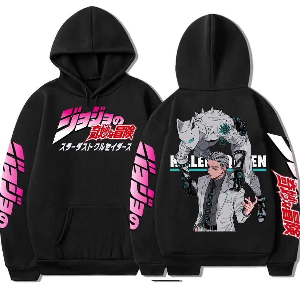 Hoodie Anime JoJo Bizarre Adventure Jotaro Star Platinum Cartoon Hoodie
