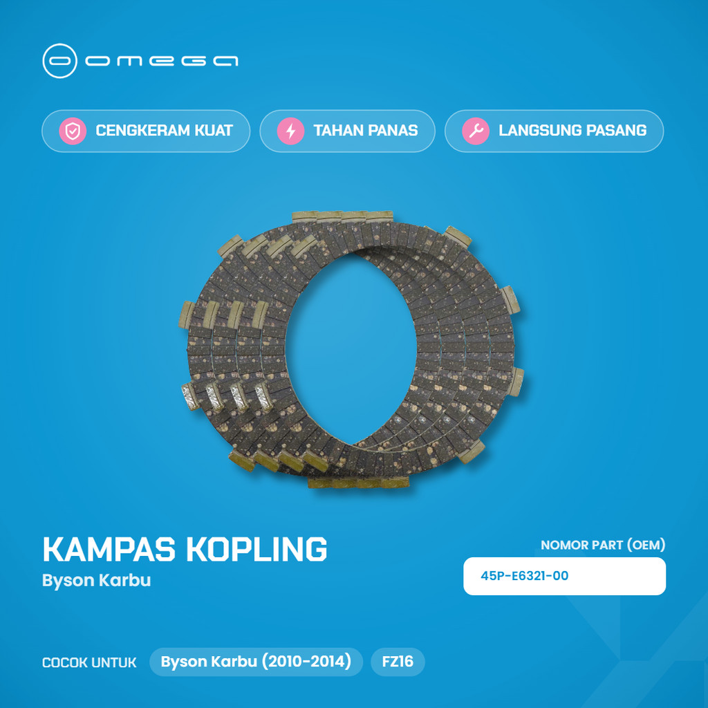 NOXPIT Kampas Kopling Byson Karbu FZ16 45P-E6321-00