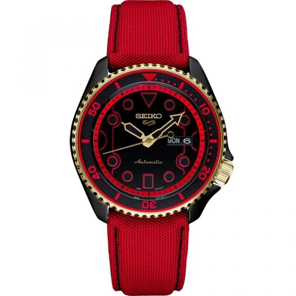 Seiko SRPF20 SRPF20K1 Seiko 5 Sports x Street Fighter V – KEN –”Rush ‘n’ Blaze” Automatic 24 Jewels 