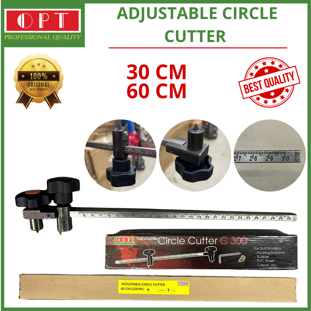 OPT Adjustable Circle Cutter (30 cm & 60 cm) - Alat Pemotong Lingkaran Presisi