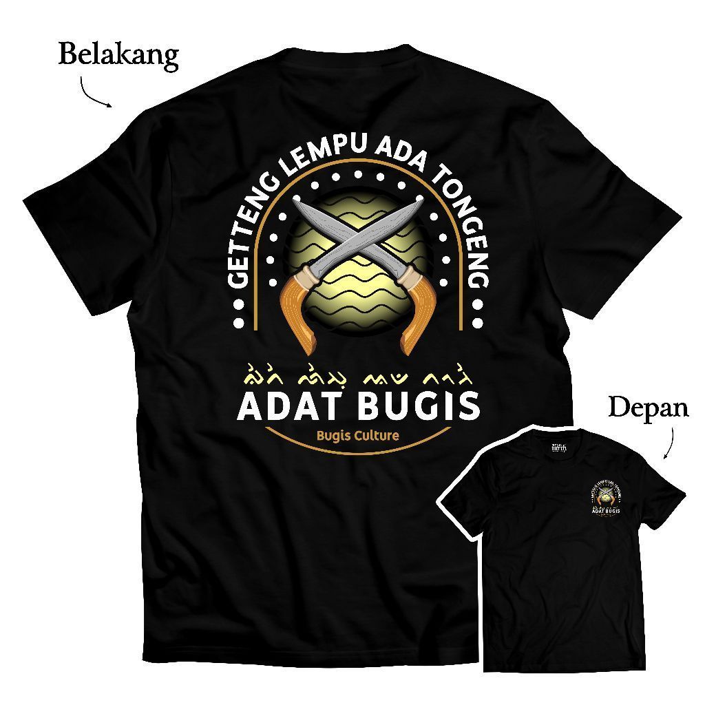 Kaos Bugis Adat Bugis getteng Lempu Ada Tongeng Kaos Pria Wanita Kekinian COD