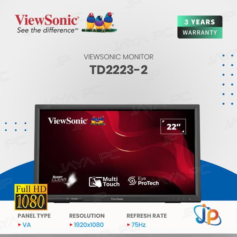 Monitor Viewsonic LED Portable TD2223-2 - Full HD 22" Inch
