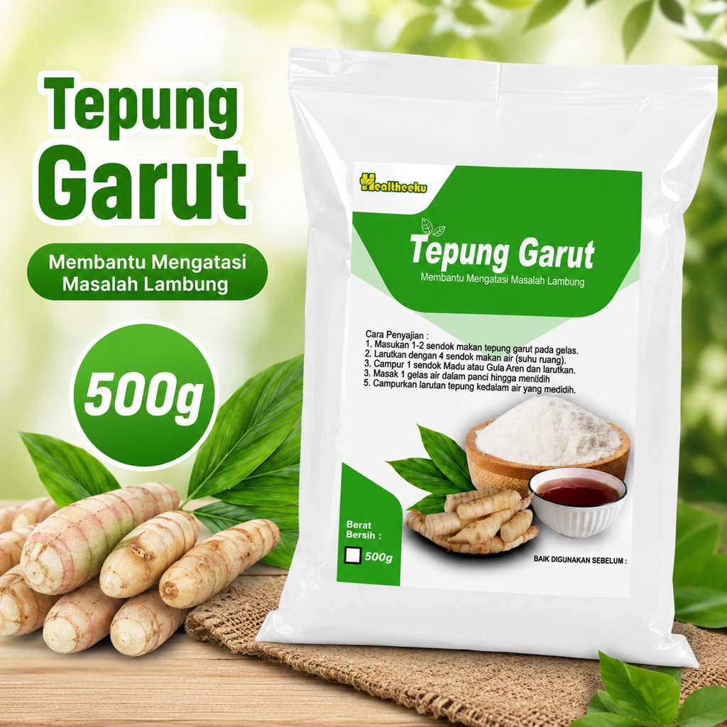 Tepung Garut Asam Lambung Tepung Garut Untuk Asam Lambung Tepung Pati Garut 500gr