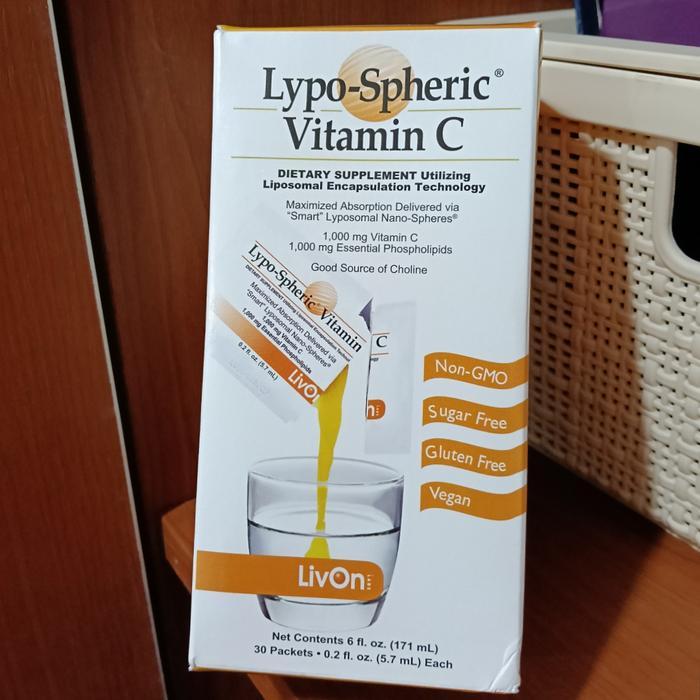 LivOn Labs Lypo-Spheric lypo spheric vitamin C 1000mg 1000 mg lyposomal phospolipids 30 packet