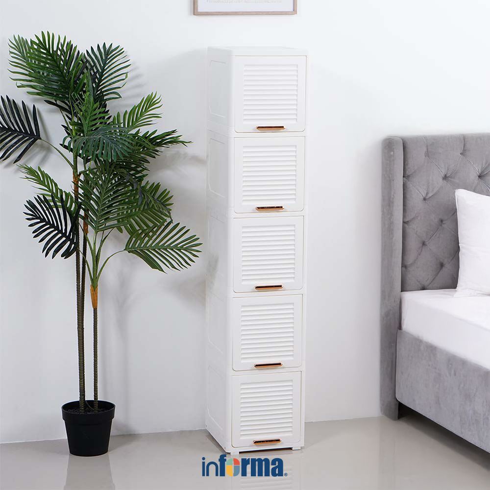 Informa Finny Laci Penyimpanan - Putih Cabinet Lemari Laci Dresser Storage Drawer Laci Baju Organize