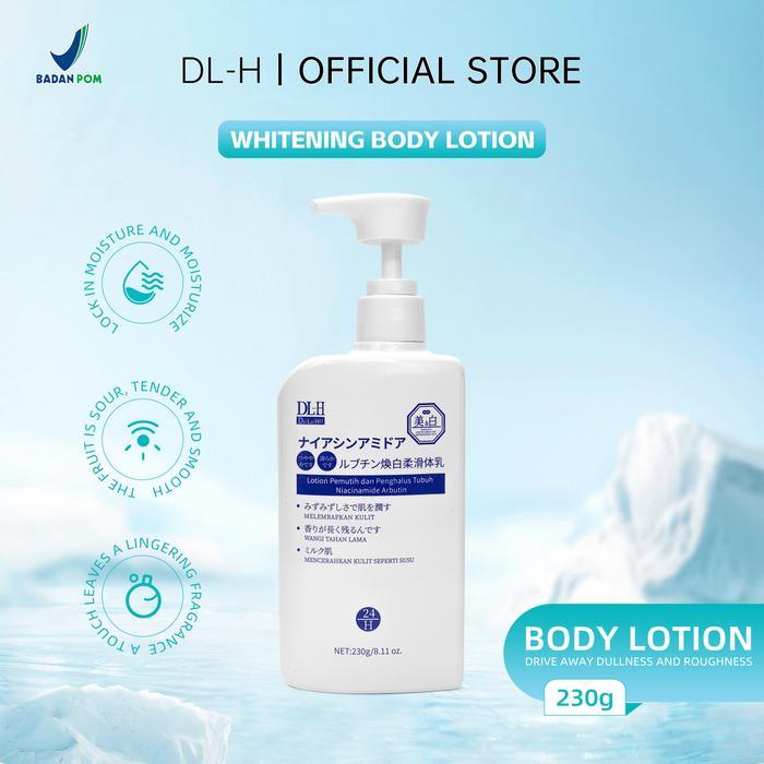 Promo DL-H Niacinamide Body Lotion Cerah Alami Penghilang Bekas dan Collagen