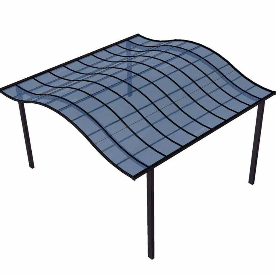 Modern Polycarbonate Canopy Carport – Waterproof Aluminum Frame Sunshade for Driveway or Garden