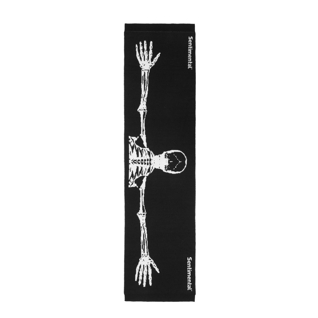 SSST Sentimental Skull Syal Jacquard Knitted Scarf