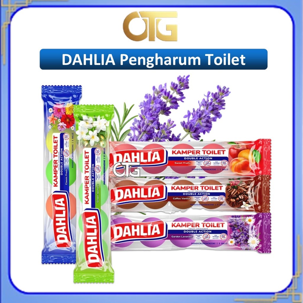 HARGA GROSIR & ECERAN | Dahlia Kamper Toilet Ball Pengharum Ruangan 5pcs