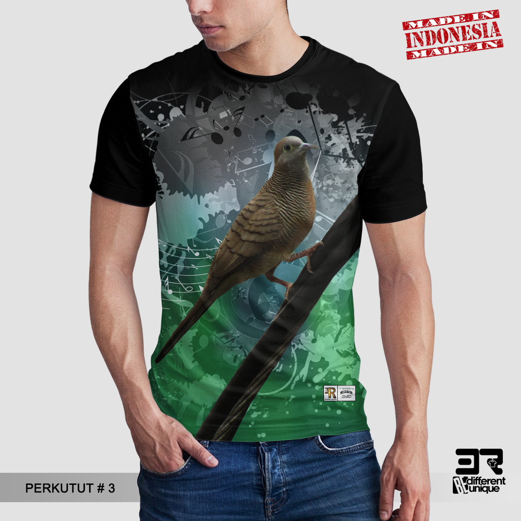 [COD / BAYAR DI TEMPAT] Kaos distro printing Pria wanita JUMBO / BIG SIZE motif  KICAU MANIA BURUNG 