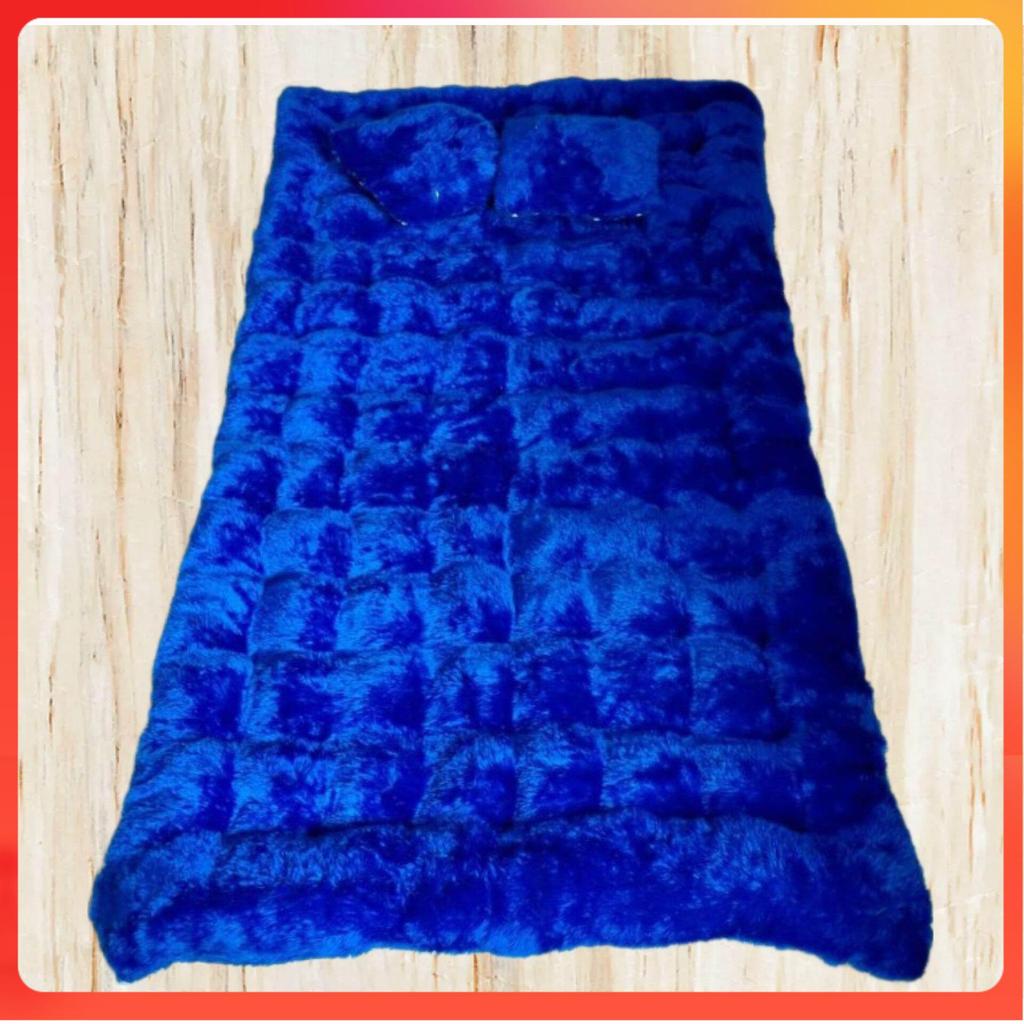 PROMO  kasur lantai bulu rasfur gender free 2 bantal dan kasur gender bulu tebal empuk