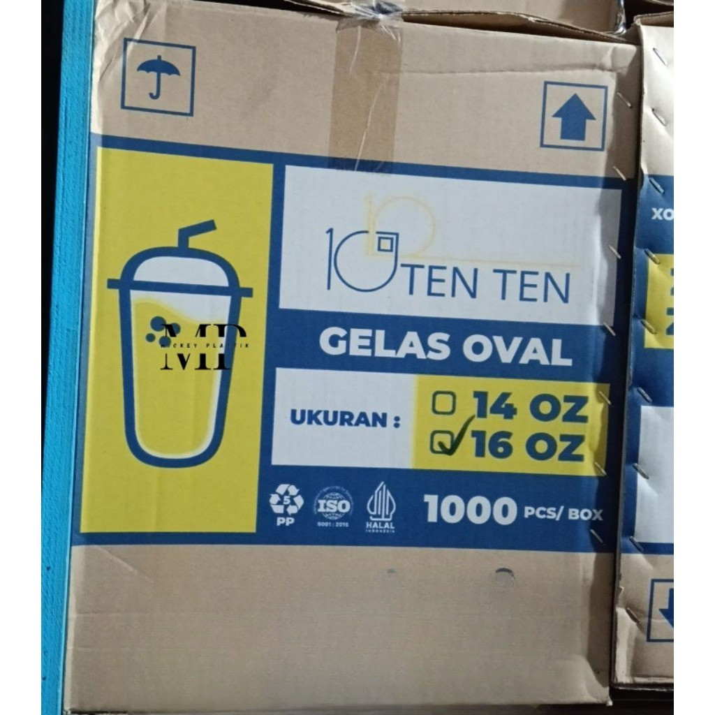 Twinkle GELAS OVAL 14 OZ MEREK TENTEN / U CUP 14OZ TEBAL BENING 1KARTON ISI 1000 PCS