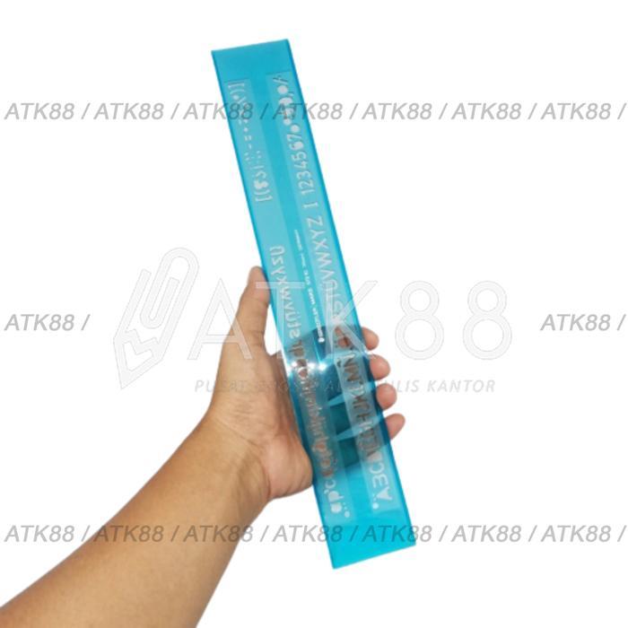 Penggaris Sablon Mal Huruf MOR 10mm Made in Germany - random
