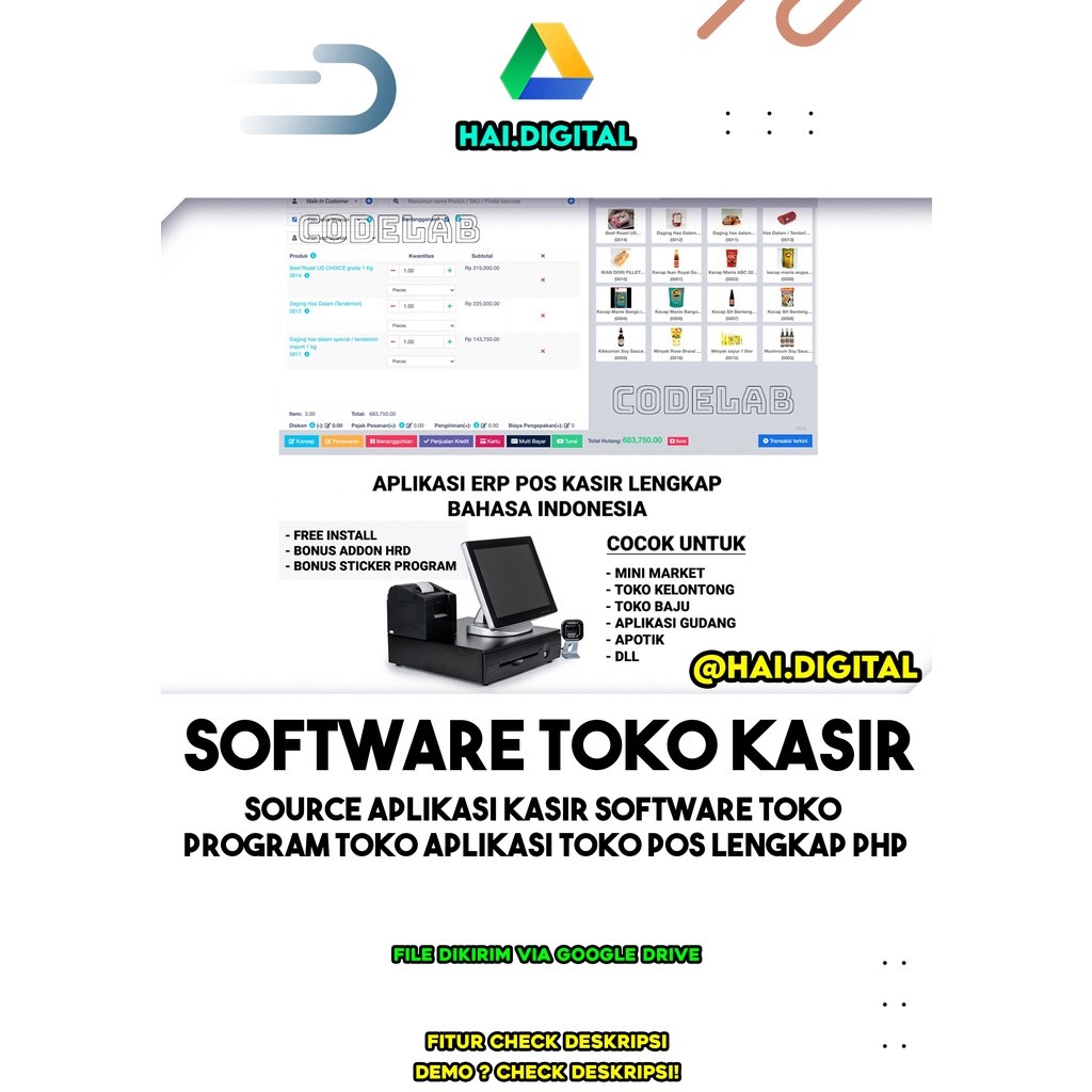Source Aplikasi Kasir Software Toko Program Toko Aplikasi Toko POS Lengkap PHP