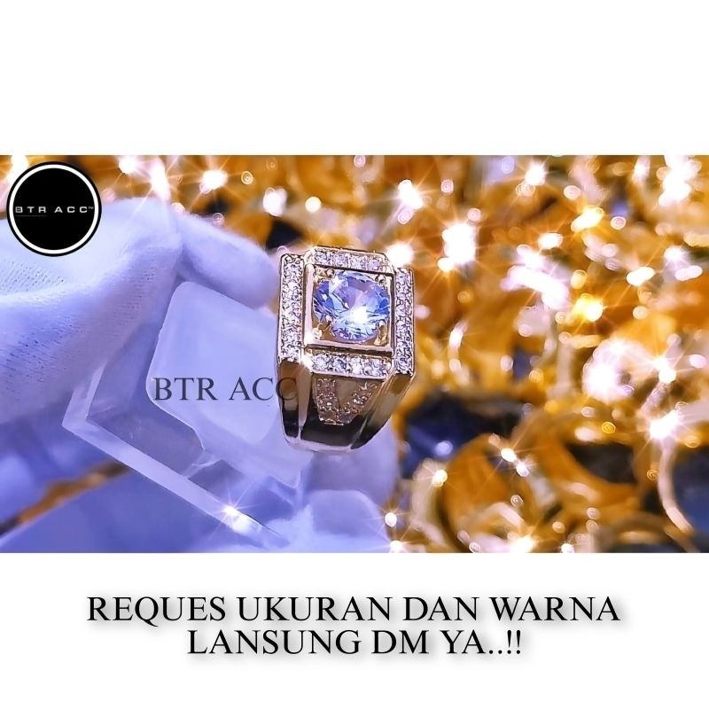 CINCIN RING PRIA DEWASA BATU FULL PERMATA PREMIUM